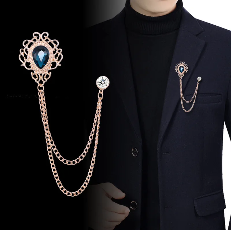Mens Fashion Vintage - New Vintage Tassel Chain Rhinestone Crystal