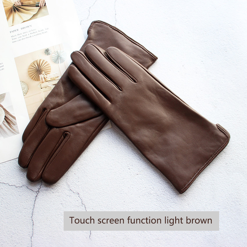 Driving Gloves Leather - Women's Color Sheepskin Leather Gloves Straight