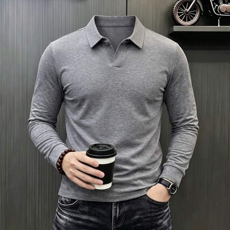 Men Fashion Upper - Men's Business Casual Long Sleeve T