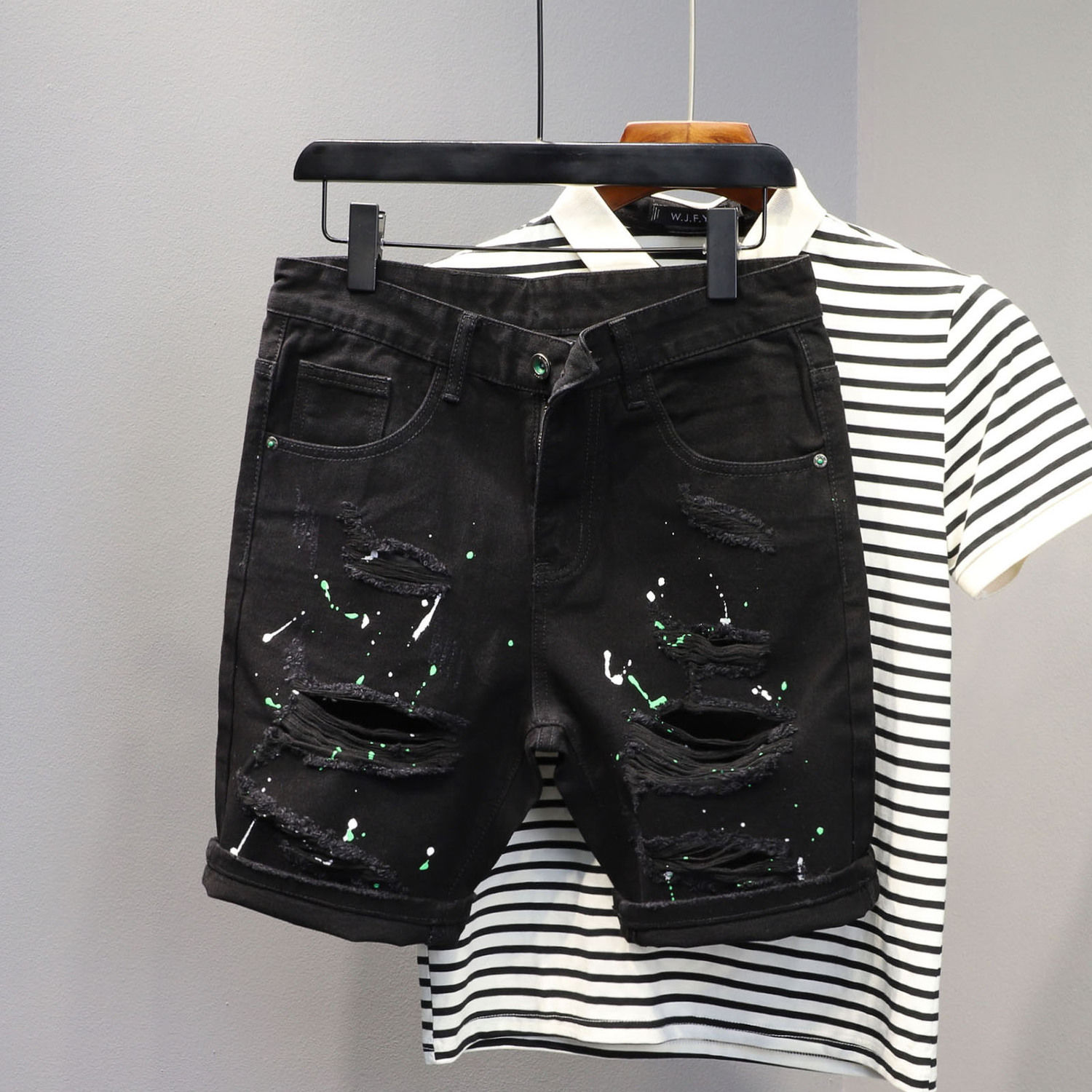 Men Fashion Jeans - Skinny Short Jeans Pants for Men