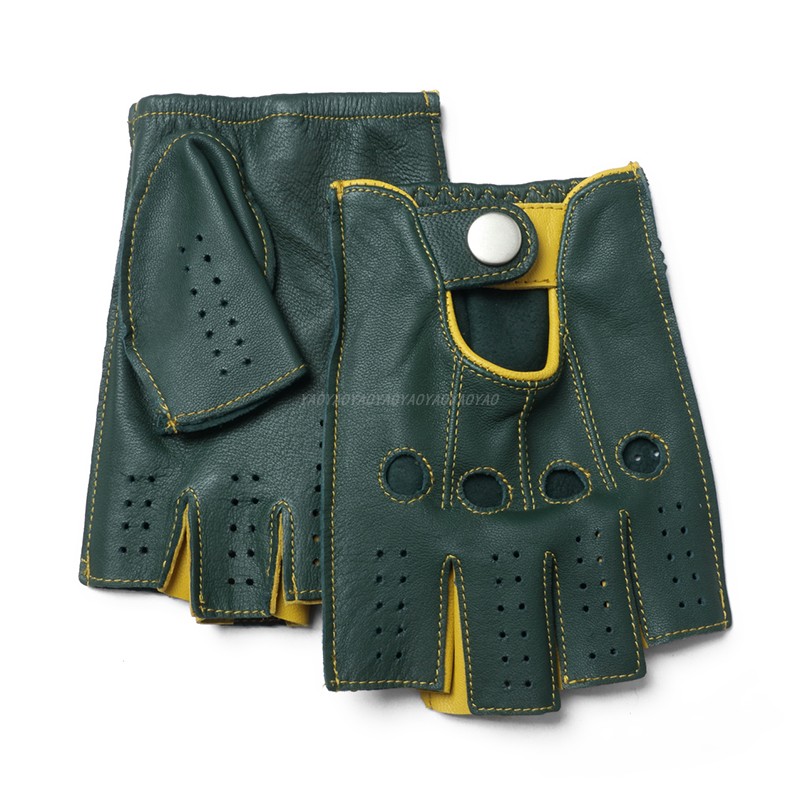 Driving Gloves Leather - High Quality 2026 New Half Fainger