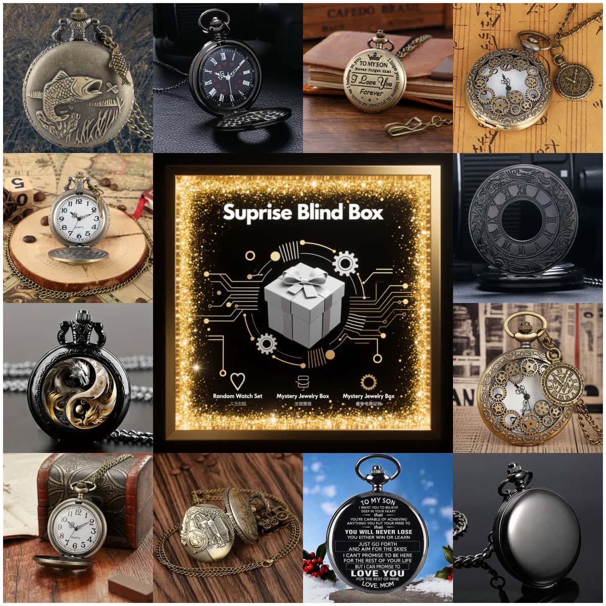 1PC Surprise Mystery Watch Bli - Mens Fashion Vintage recension och pris