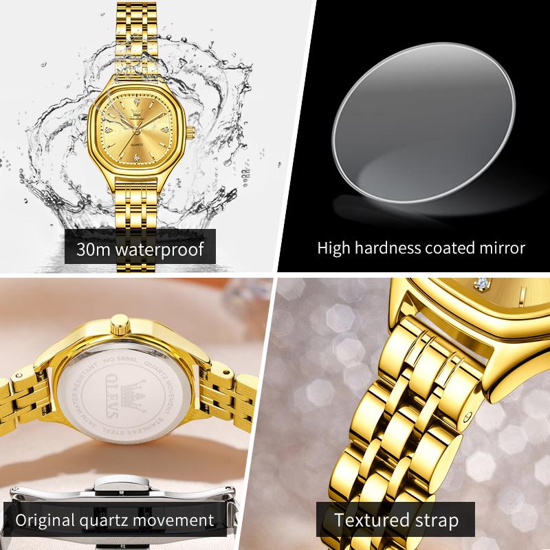 OLEVS 5888 Ladies Watches Gold - Men'S Fashion Box recension och pris