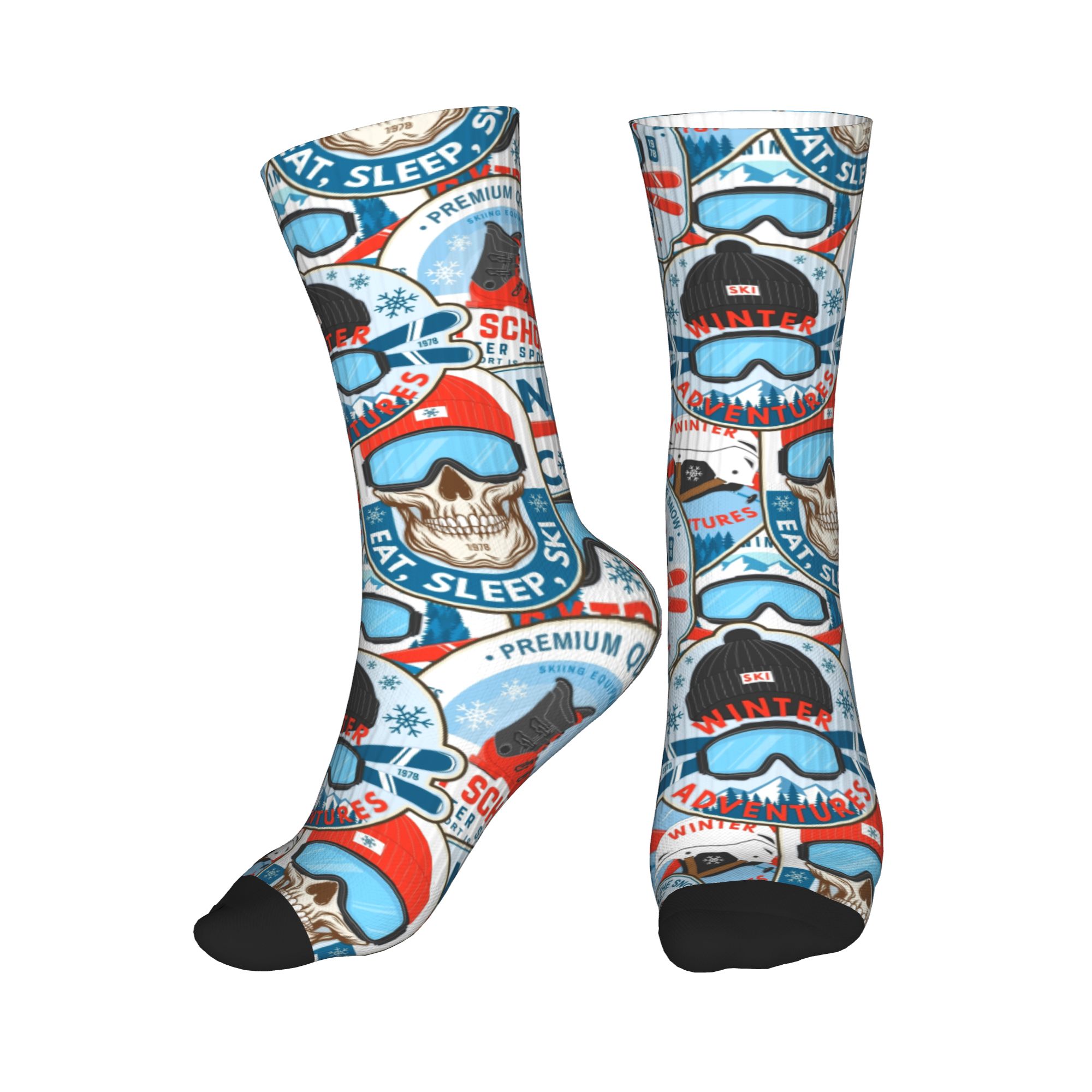 Vintage Red Blue Ski Club Seam - Mens Fashion Vintage recension och pris