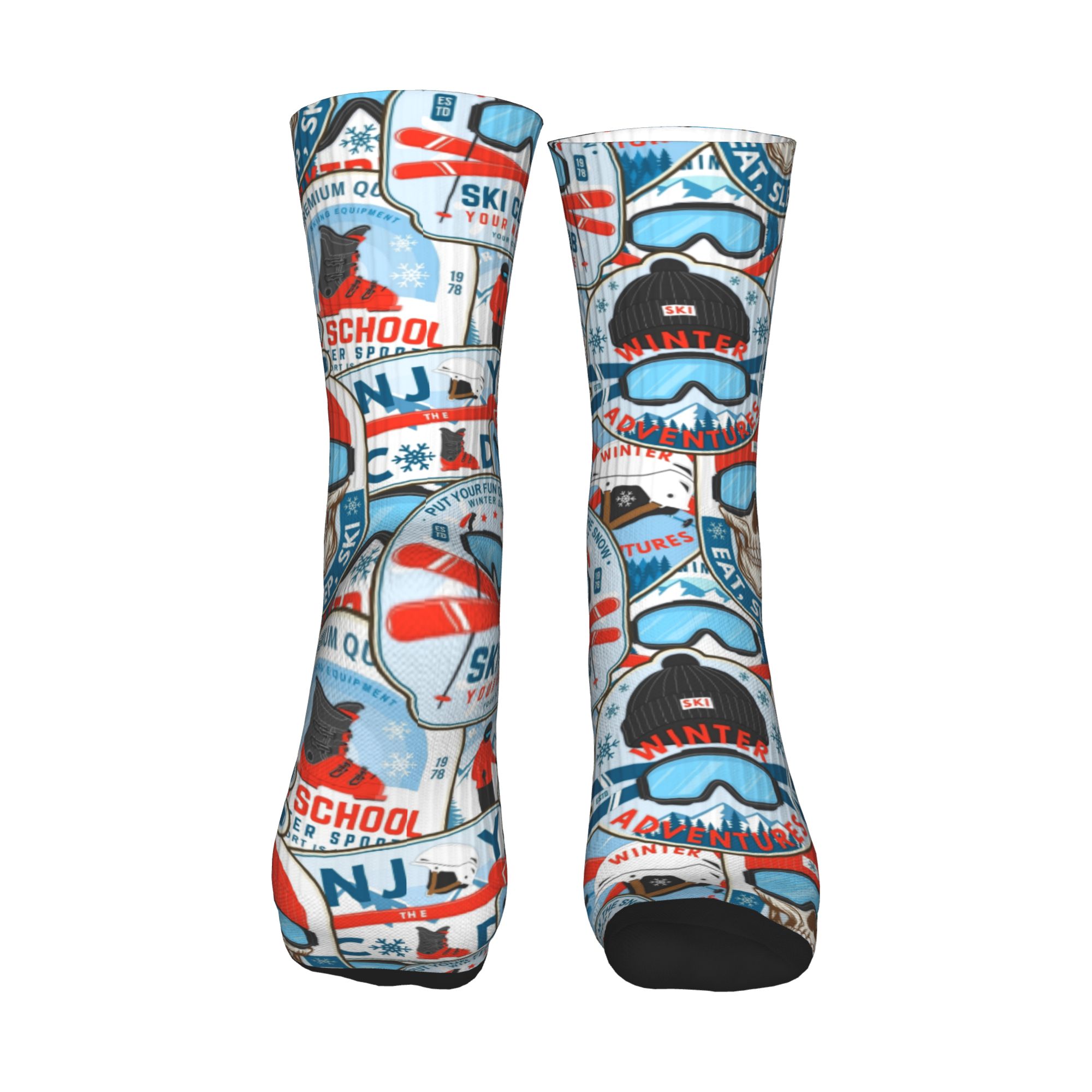 Vintage Red Blue Ski Club Seam - Mens Fashion Vintage recension och pris