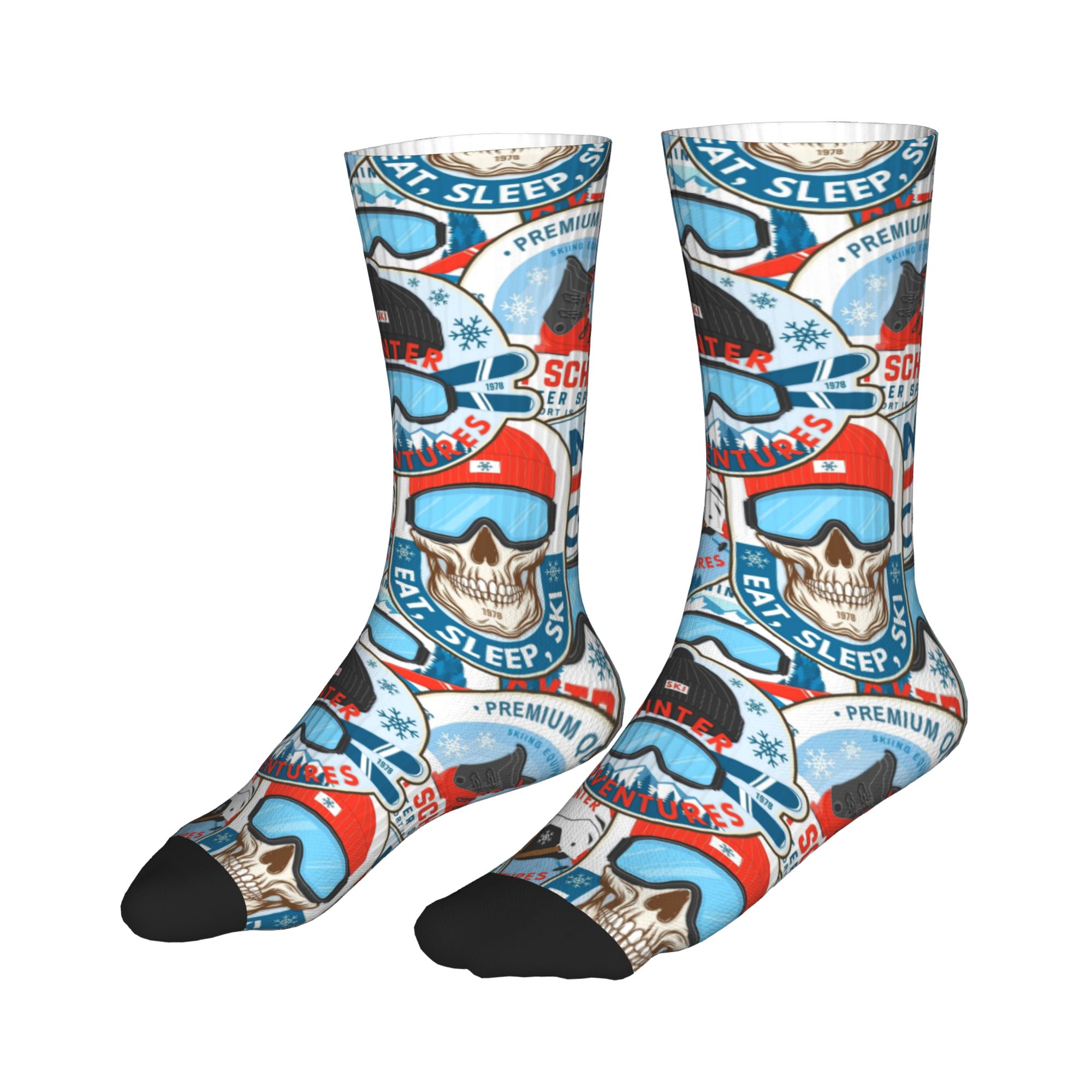 Vintage Red Blue Ski Club Seam - Mens Fashion Vintage recension och pris