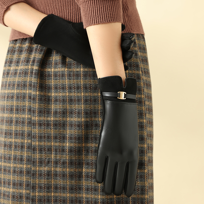 1 Pair of Gloves for Women in  - Driving Gloves Leather recension och pris