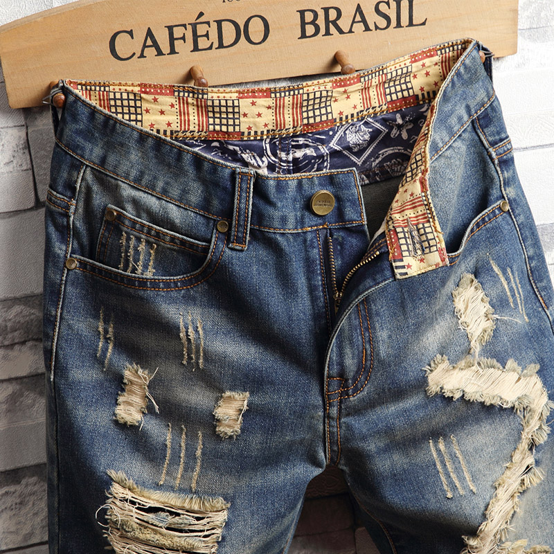 Ripped Hip-hop Denim Shorts Me - Men Fashion Jeans recension och pris