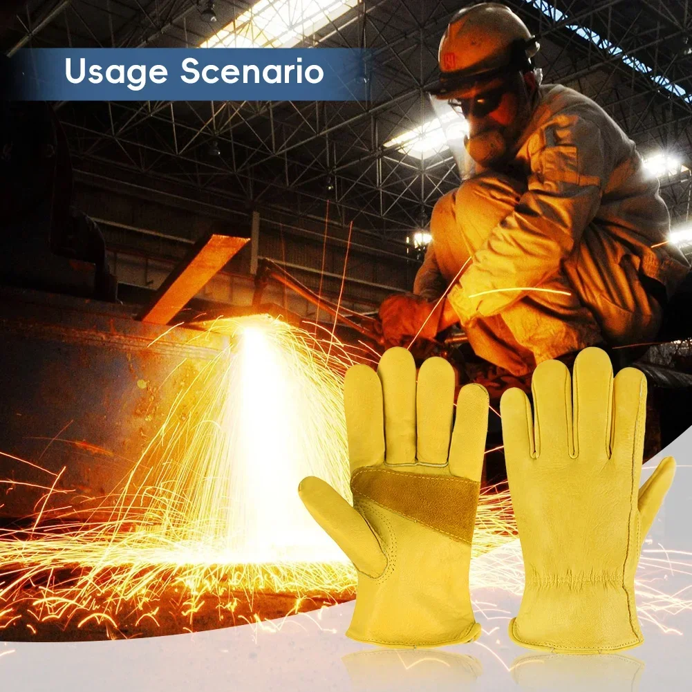 Leather Work Safe Gloves for G - Driving Gloves Leather recension och pris