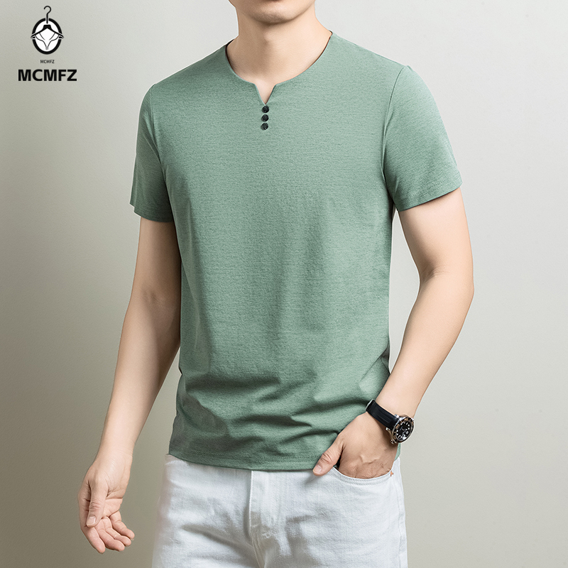Mens Basic Henley T Shirt Comf - Men Fashion Upper recension och pris