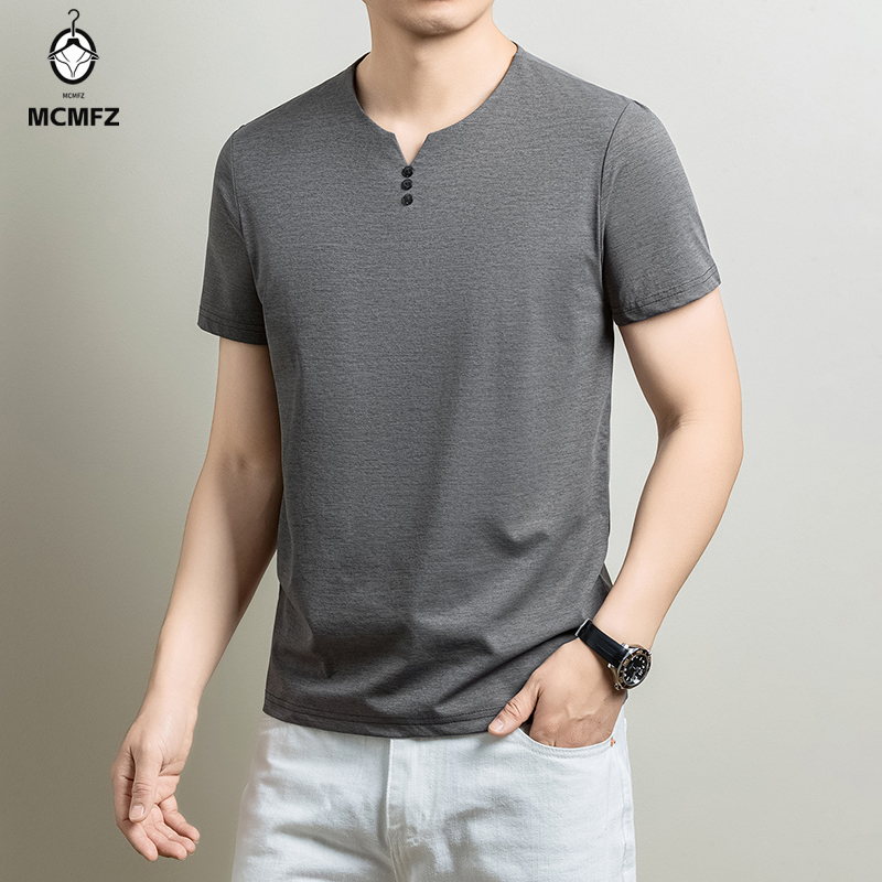 Mens Basic Henley T Shirt Comf - Men Fashion Upper recension och pris