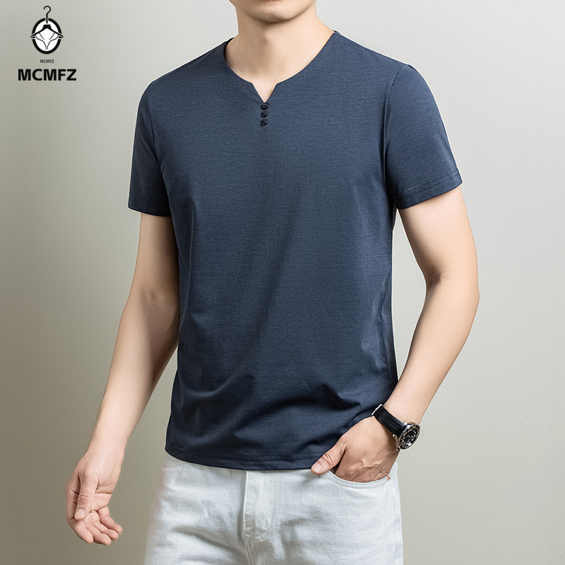 Mens Basic Henley T Shirt Comf - Men Fashion Upper recension och pris