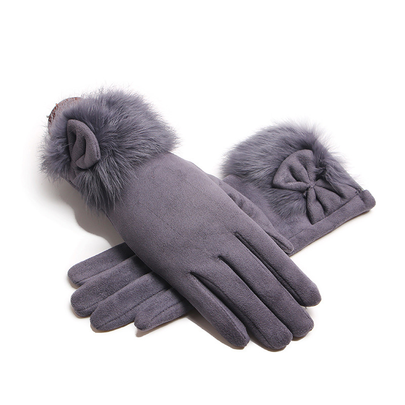 Winter Female Suede Leather Bo - Driving Gloves Leather recension och pris