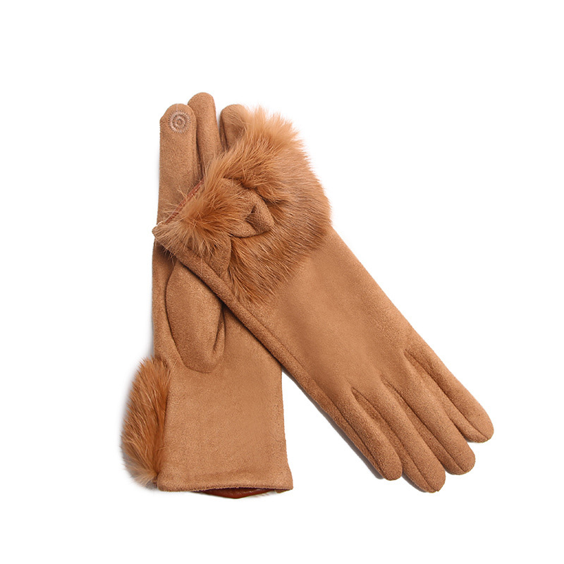 Winter Female Suede Leather Bo - Driving Gloves Leather recension och pris