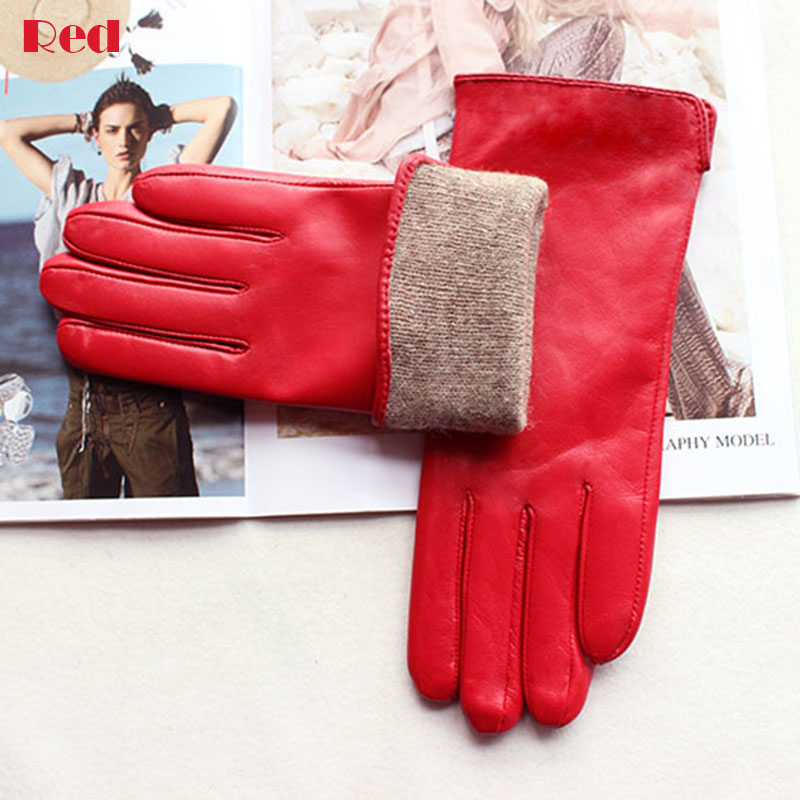 Women's Color Sheepskin Leathe - Driving Gloves Leather recension och pris