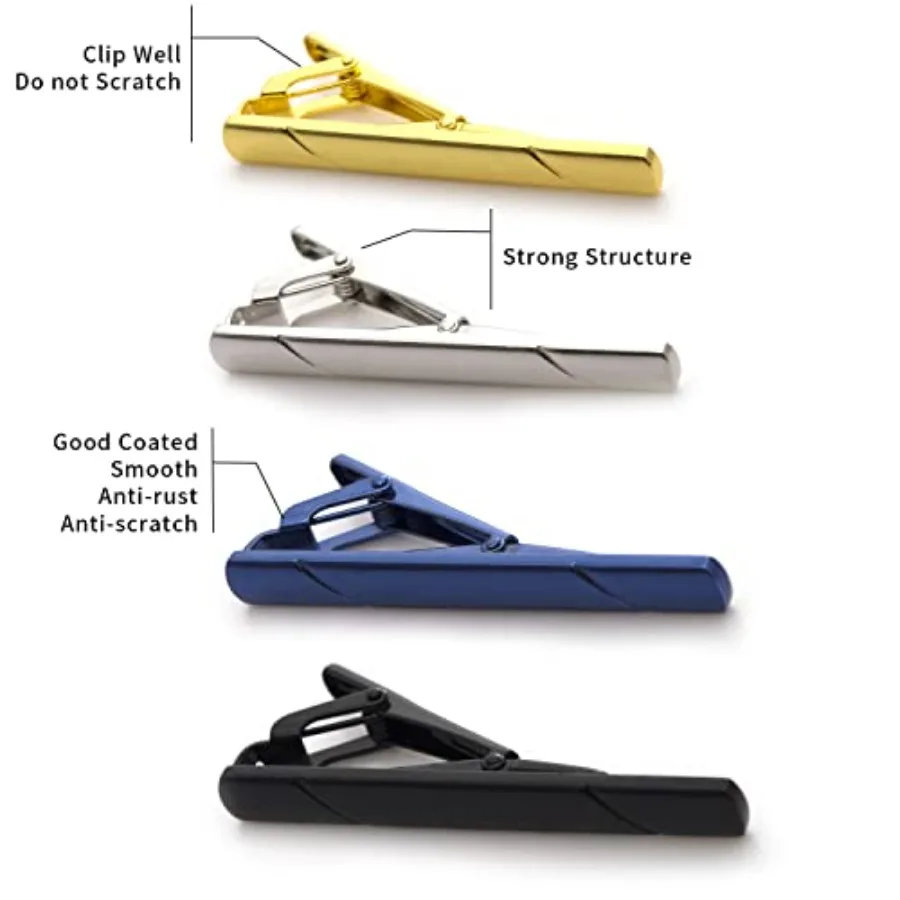 4Pcs Tie Clips For Men Tie Bar - Men'S Fashion Box recension och pris