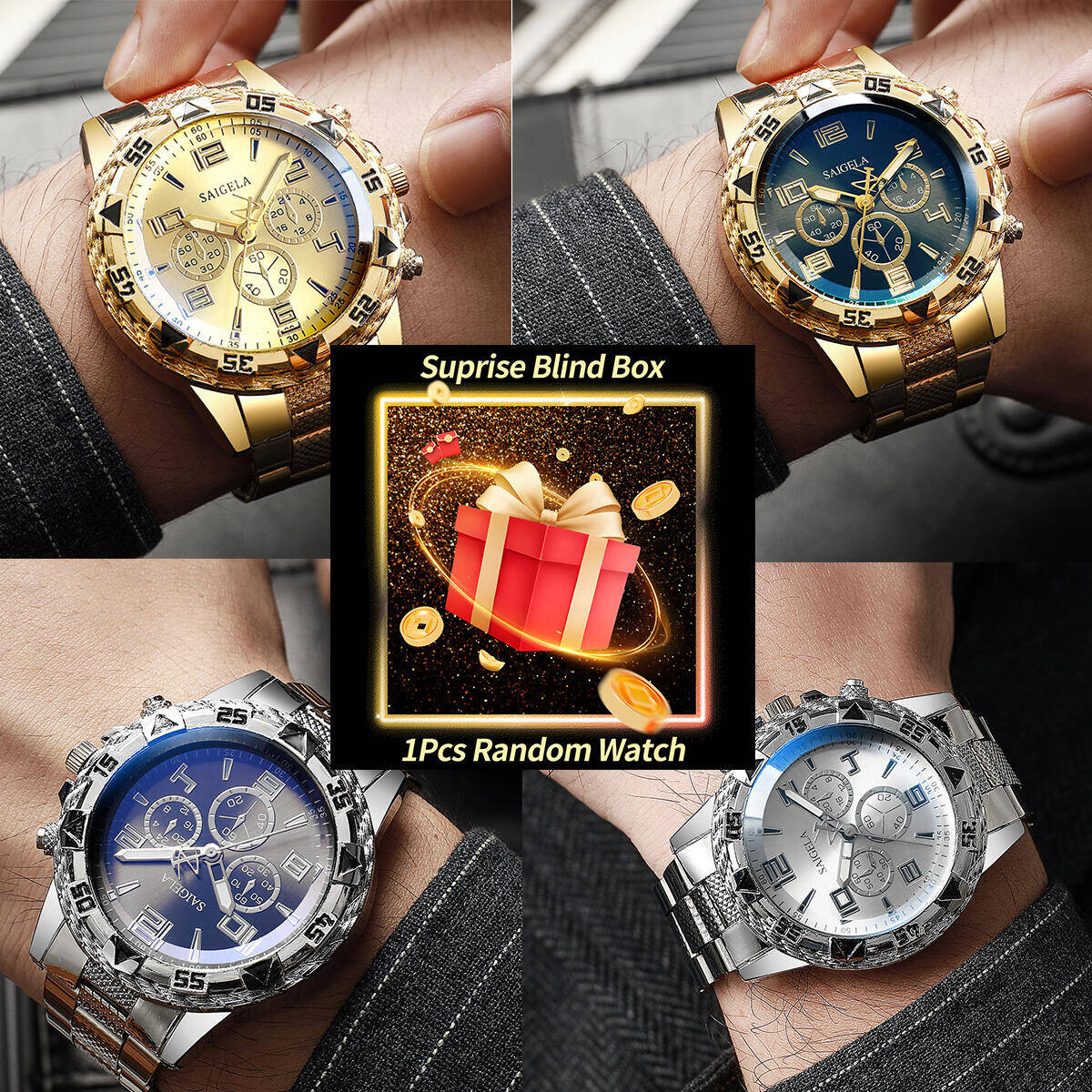 1PC Surprise Mystery Watch Bli - Men'S Fashion Box recension och pris