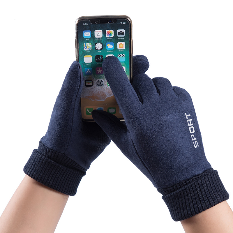 Men Winter Suede Leather Plush - Driving Gloves Leather recension och pris
