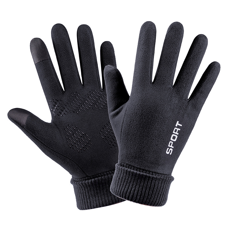 Men Winter Suede Leather Plush - Driving Gloves Leather recension och pris