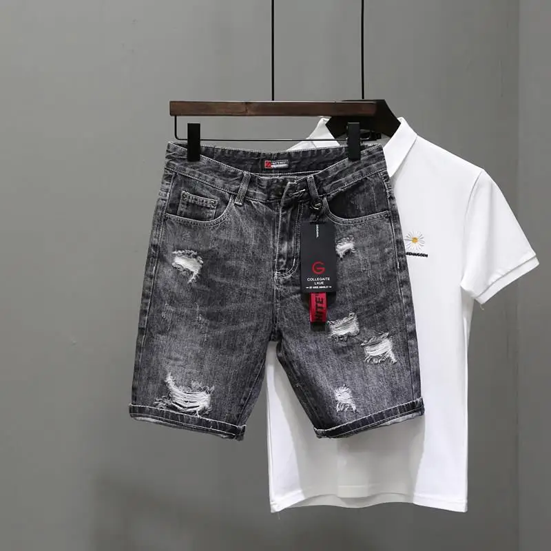 Men's Short Jeans Pants Black  - Men Fashion Jeans recension och pris