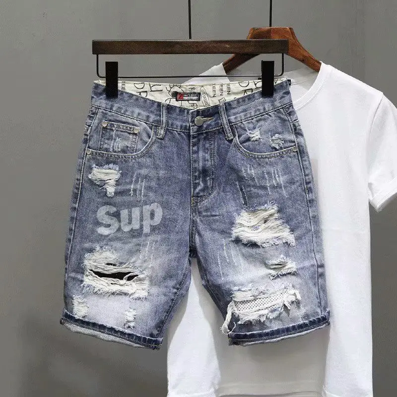 Men's Short Jeans Pants Black  - Men Fashion Jeans recension och pris