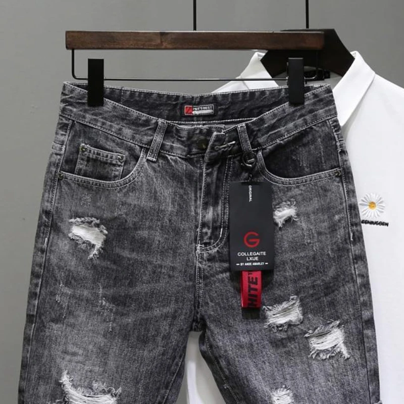 Men's Short Jeans Pants Black  - Men Fashion Jeans recension och pris